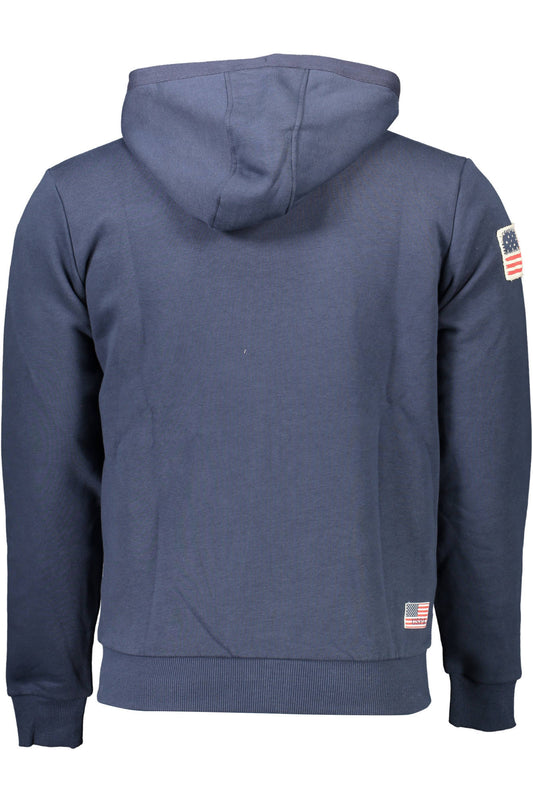U.S. POLO FELPA CON ZIP UOMO BLU