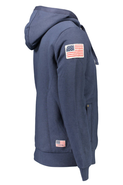 U.S. POLO FELPA CON ZIP UOMO BLU