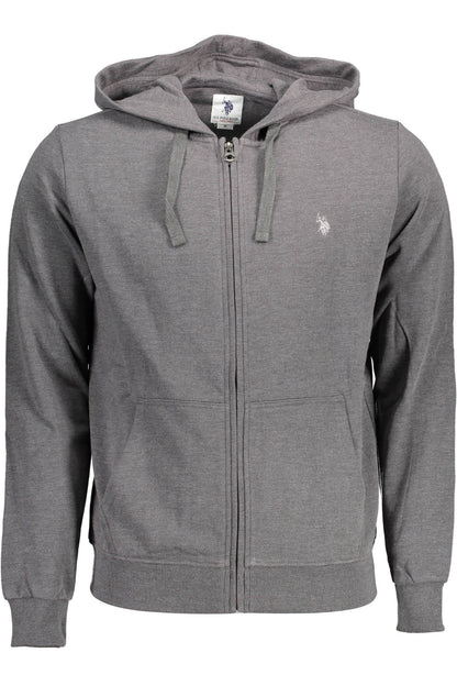 U.S. POLO FELPA CON ZIP UOMO GRIGIO