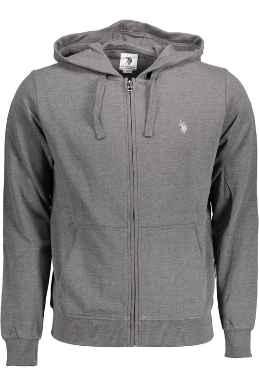 U.S. POLO FELPA CON ZIP UOMO GRIGIO