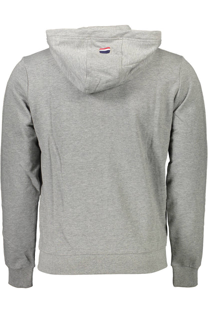 U.S. POLO FELPA CON ZIP UOMO GRIGIO
