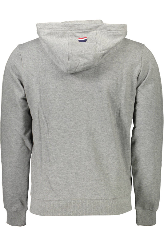 U.S. POLO FELPA CON ZIP UOMO GRIGIO