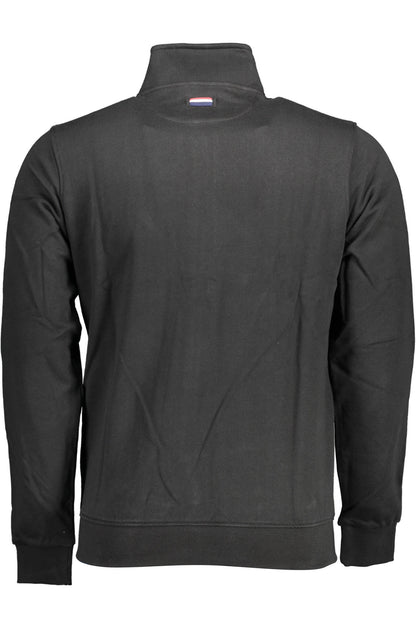 U.S. POLO FELPA CON ZIP UOMO NERO