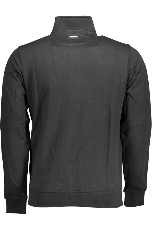 U.S. POLO FELPA CON ZIP UOMO NERO