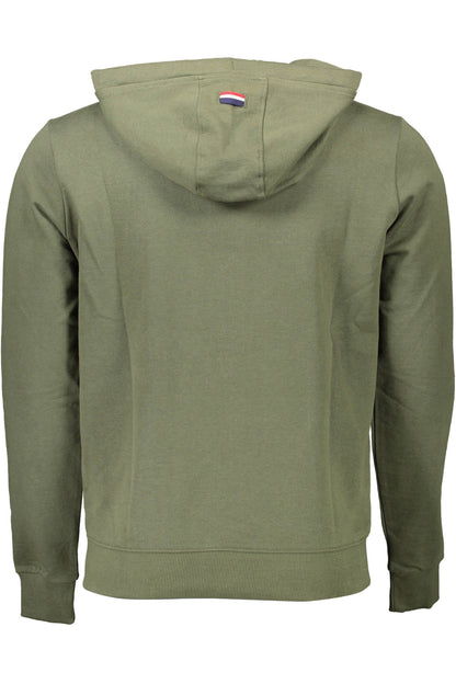 U.S. POLO FELPA CON ZIP UOMO VERDE
