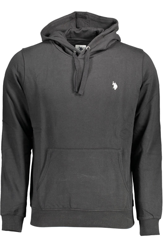 U.S. POLO FELPA SENZA ZIP UOMO NERO