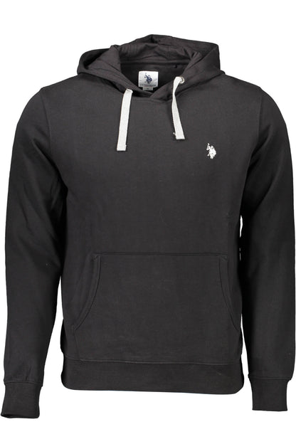 U.S. POLO FELPA SENZA ZIP UOMO NERO