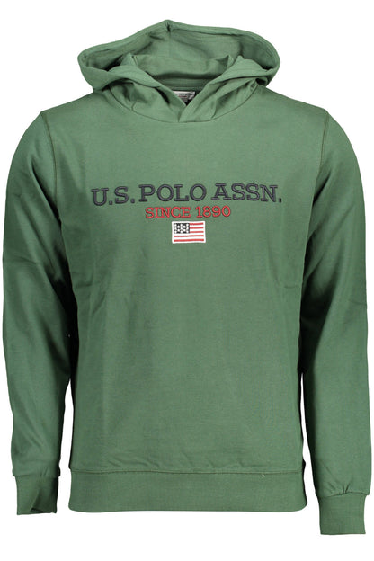 U.S. POLO FELPA SENZA ZIP UOMO VERDE