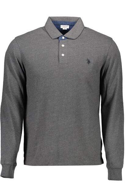 U.S. POLO POLO MANICHE LUNGHE UOMO GRIGIO
