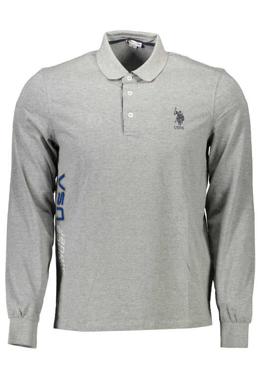 U.S. POLO POLO MANICHE LUNGHE UOMO GRIGIO