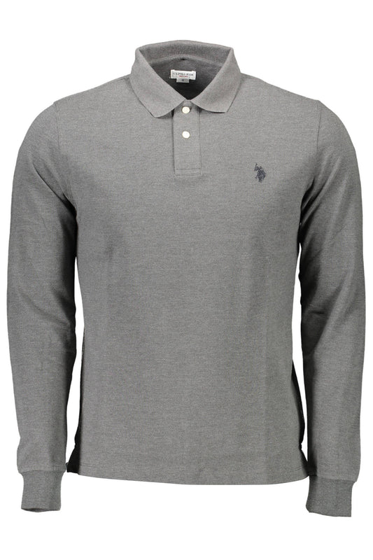 U.S. POLO POLO MANICHE LUNGHE UOMO GRIGIO