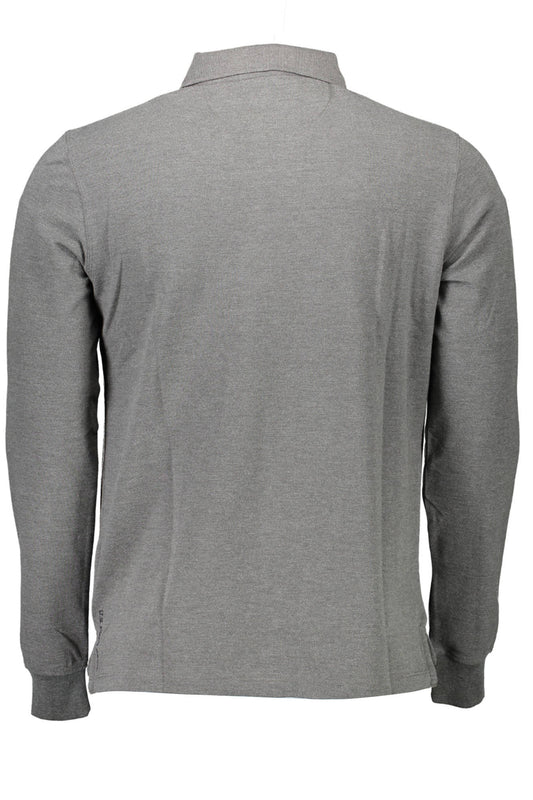 U.S. POLO POLO MANICHE LUNGHE UOMO GRIGIO