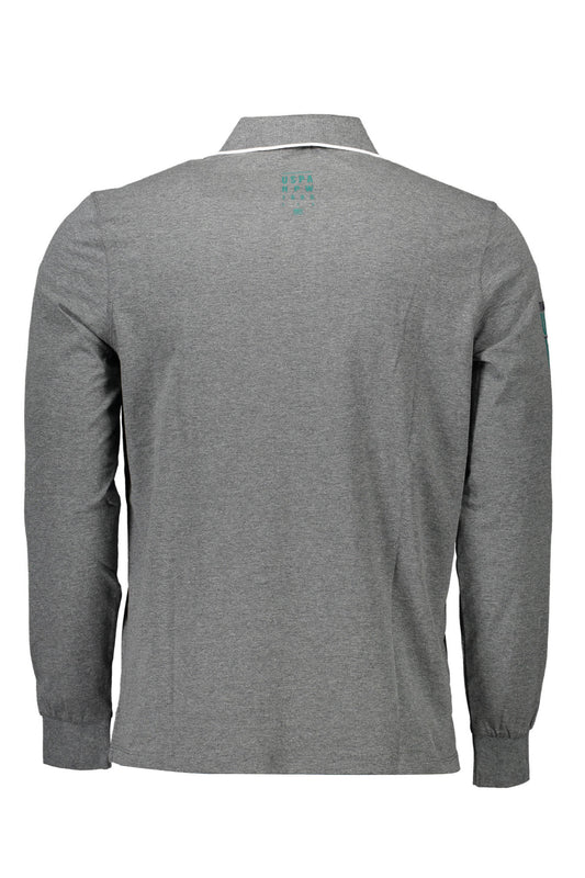 U.S. POLO POLO MANICHE LUNGHE UOMO GRIGIO