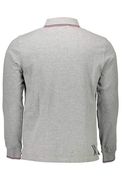 U.S. POLO POLO MANICHE LUNGHE UOMO GRIGIO
