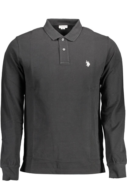 U.S. POLO POLO MANICHE LUNGHE UOMO NERO