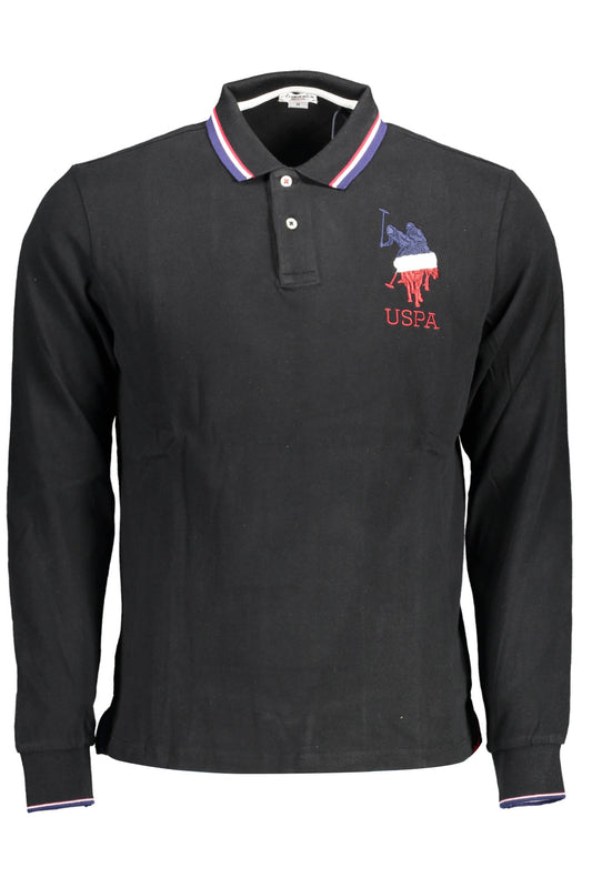 U.S. POLO POLO MANICHE LUNGHE UOMO NERO