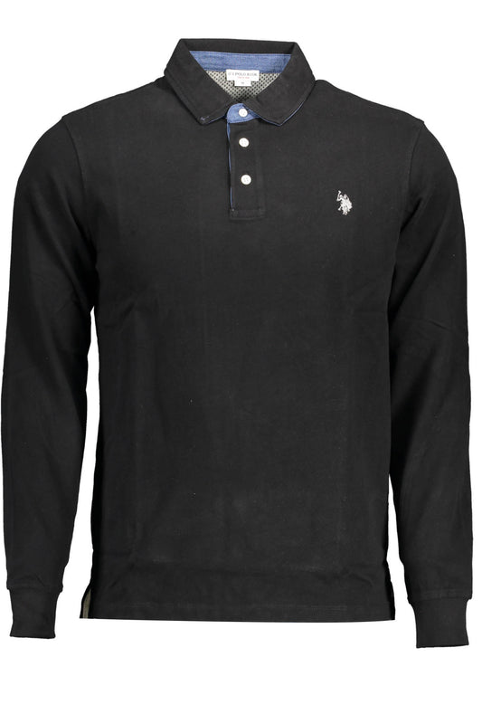 U.S. POLO POLO MANICHE LUNGHE UOMO NERO